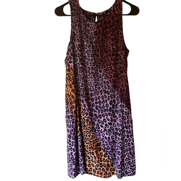 Maeve by Anthropologie | Wynn Dress Purple Leopard Print, Size Small - Picture 4 of 5